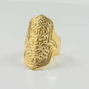 Δαχτυλίδι Χέρι της Φατιμά Χρυσό 3x2.1cm