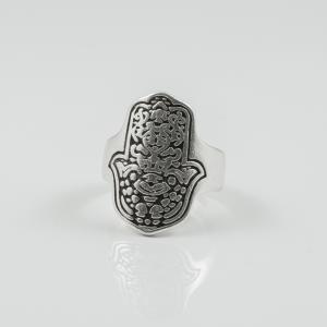 Δαχτυλίδι Χέρι της Φατιμά Ασημί 2x1.9cm