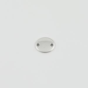 Metal Oval Item Silver 1.2x1cm