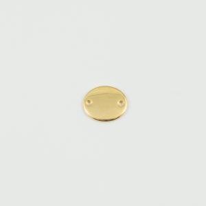 Metal Oval Item Gold 1.2x1cm