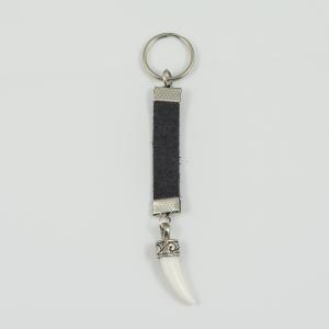 Keyring Suede Anthracite Tooth