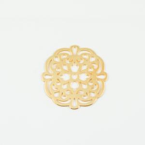 Gold Plated Perforated Item 4.3x4.3cm