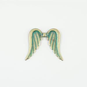 Angel Wings Oxidized (3.9x3.5cm)