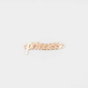 Μεταλλικό "Princess" Ροζ Χρυσό 3.3x1cm