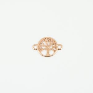 Tree of Life Pink Gold 2.2x1.5cm