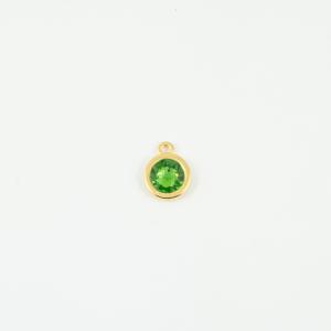 Gold Pendant Emerald 1.3x1cm