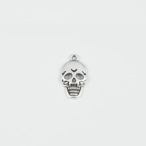 Metal Skull Silver 2.1x1.3cm