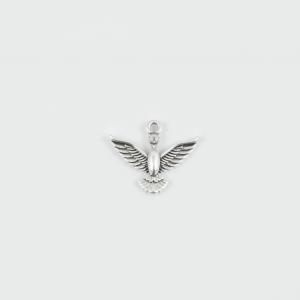 Metal Bird Silver 2x1.7cm