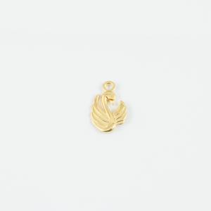 Metal Swan Gold 1.8x1.2cm