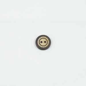 Wooden Button Black-Natural 1.5cm