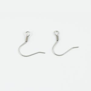 Steel Earring Hooks 1.8x1.7cm