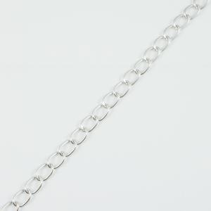 Aluminium Chain Silver Plated 16x10x2mm
