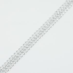 Aluminium Chain Silver Plated 18x10mm