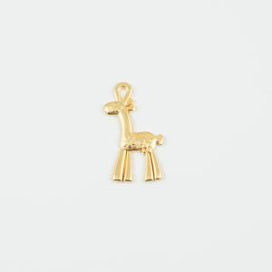 Metal Giraffe Gold 3.4x1.7cm