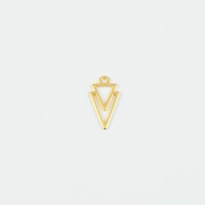 Metal Double Triangle Gold 1.6x0.9cm