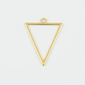 Metal Triangle Gold 3.5x2.7cm