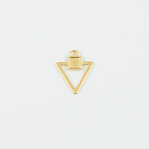 Μεταλλικό Τρίγωνο Χρυσό 1.8x1.5cm