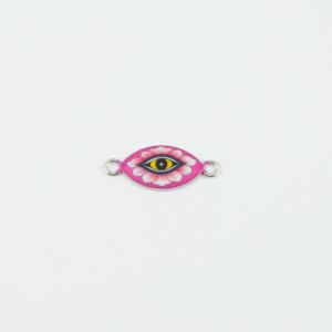 Μάτι Σμάλτο Ροζ 1.6x1.1cm