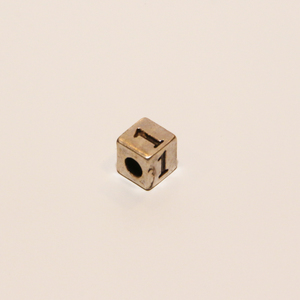 Metal Cube Number "1"