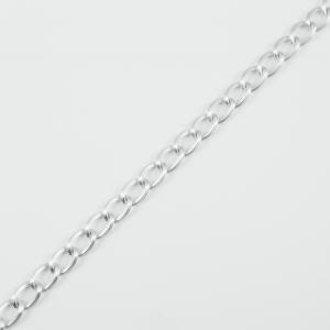 Aluminium Chain Silver Plated 17x11x2mm