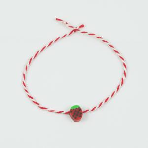 Bracelet "March" Strawberry Fimo