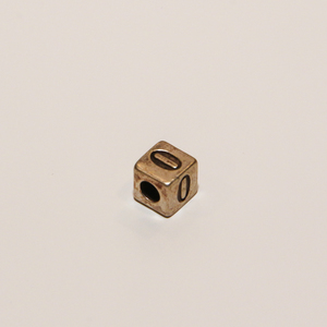 Metal Cube Number "0"