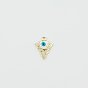 Triangle-Eye White Enamel 2x1.6cm