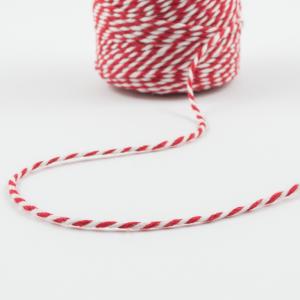 Κορδόνι Στριφτό Κόκκινο-Λευκό 1.5mm