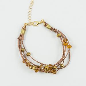Bracelet Metallic Copper Beads