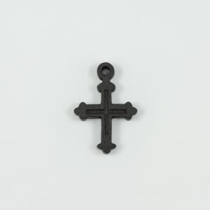 Wooden Cross Black 3.3x2.3cm