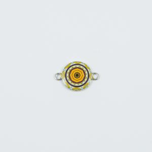 Μάτι Σμάλτο Κίτρινο 2.3x1.6cm