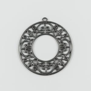 Perforated Circle Black Nickel 4.9x4.5cm