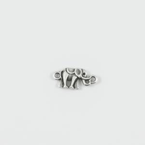 Metal Elephant Silver 1.7x0.8cm