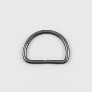 Metal Hoop Black Nickel 3.9x2.8cm