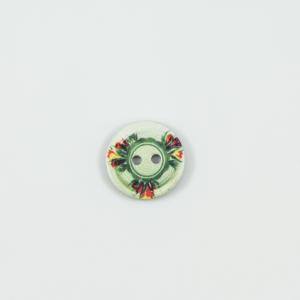 Coconut Button Green 2cm