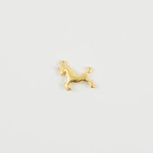 Metal Unicorn Gold 1.9x1.6cm