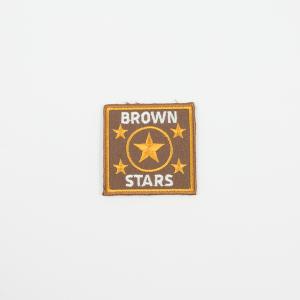 Iron-On Patch "Brown Stars"