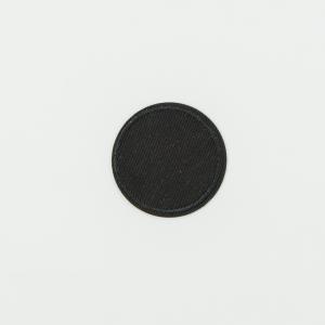 Patch Round Black 3.7cm