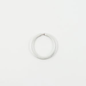 Key Ring Hoop Flat Silver 2.5cm