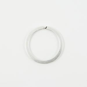 Key Ring Hoop Flat Silver 3.5cm
