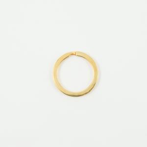 Key Ring Hoop Flat Gold 2.5cm