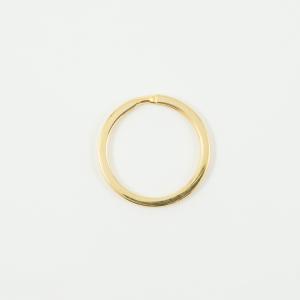Key Ring Hoop Flat Gold 3cm