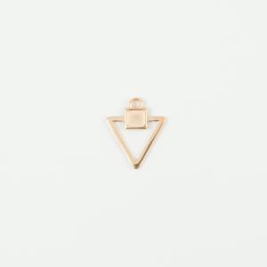 Metal Triangle Pink Gold 1.8x1.5cm