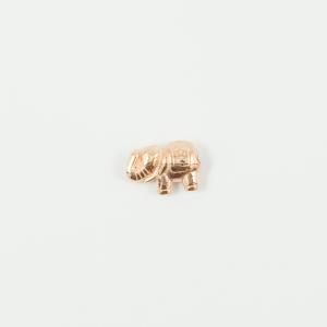Metal Elephant Pink Gold 1.2x0.9cm