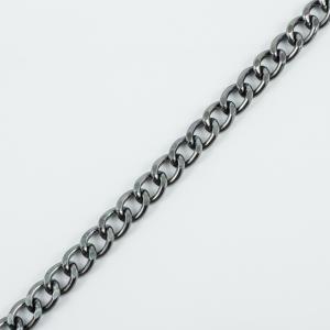 Aluminum Chain Black Nickel 1.7x1.4cm
