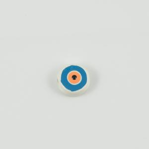 Κεραμικό Στρογγυλό Μάτι Λευκό 1.8cm