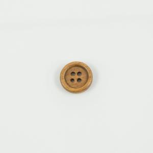 Ξύλινο Κουμπί Καφέ 1.3cm