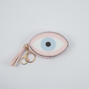 Wallet Eye Leatherette Pink