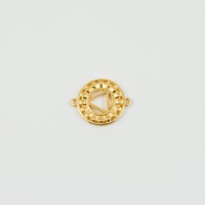 Μεταλλικό Chakra Τρίγωνο Χρυσό 2.5x2cm