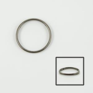 Metal Hoop Black Nickel 3.1cm